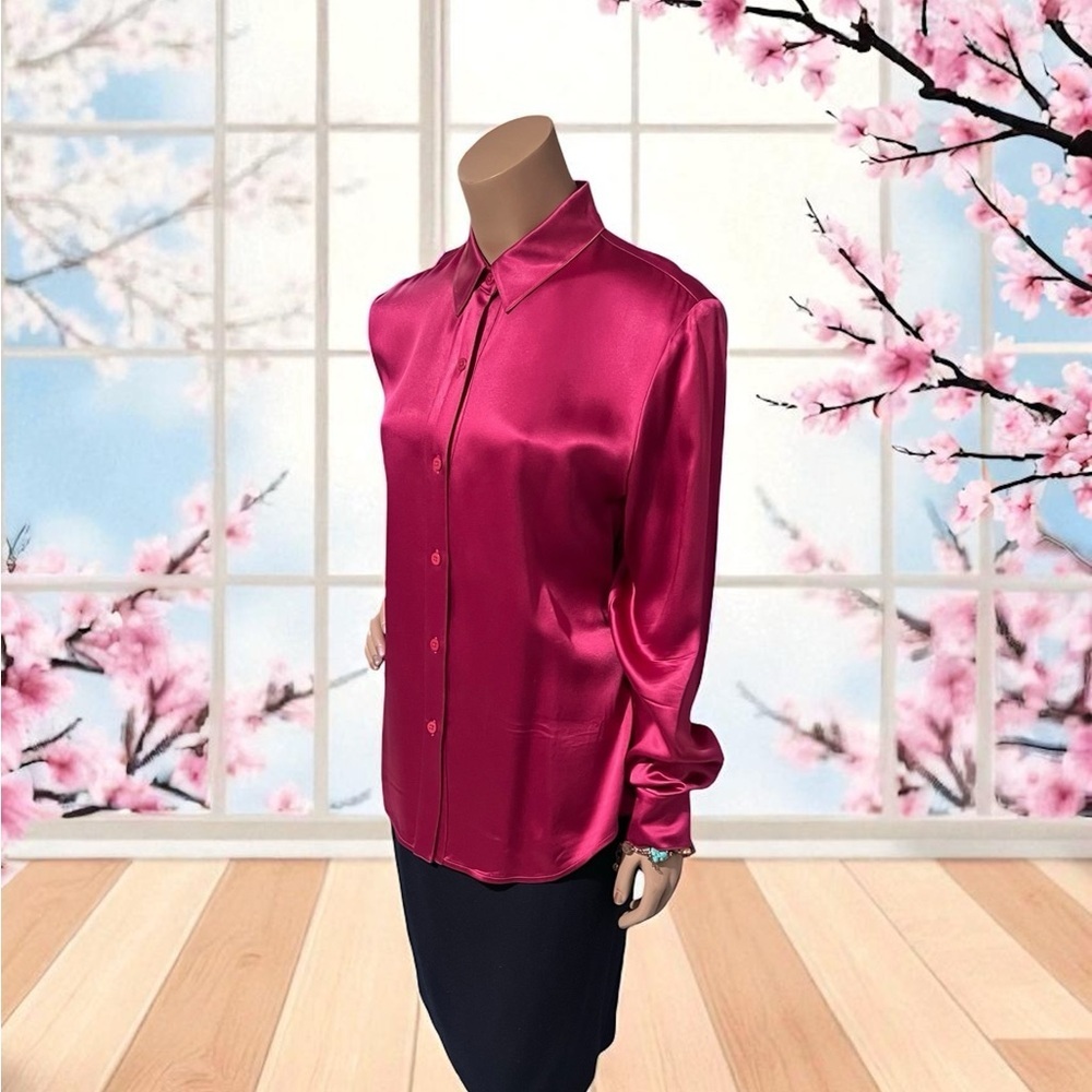 Ellen Tracy Pink Velvet Top, Stunningly Amazing.☑️